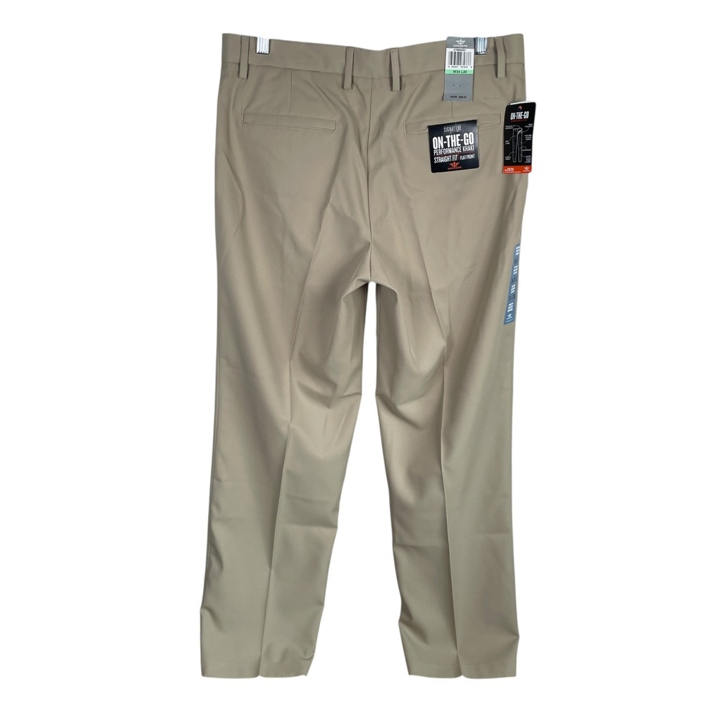 NEW Dockers On the Go Performance Khaki Pants Mens 34x30 Stretch Straight Fit
